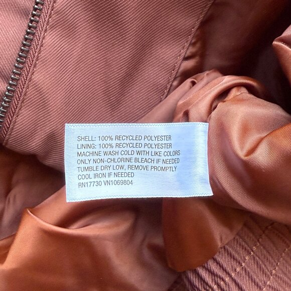 Goodfellow & Co Rust Brown Lightweight Jacket Recycled Polyester Zip-Up Mens M - Picture 4 of 8